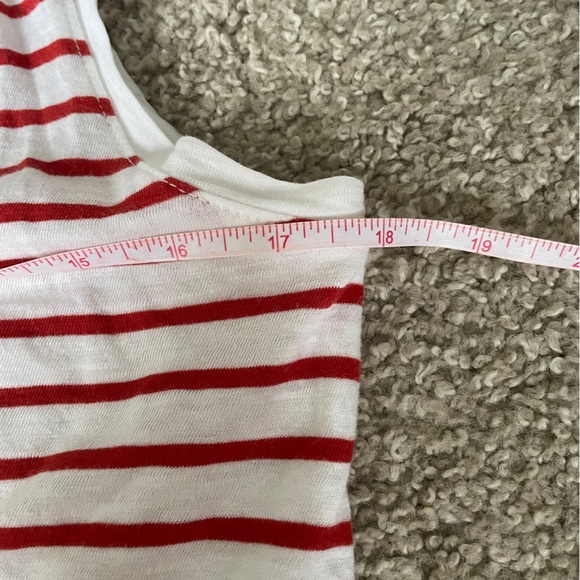 Madewell | Theresa V-Neck Stripe Tank | Red White Shirt | 100% Cotton K7952 | S - Picture 6 of 8